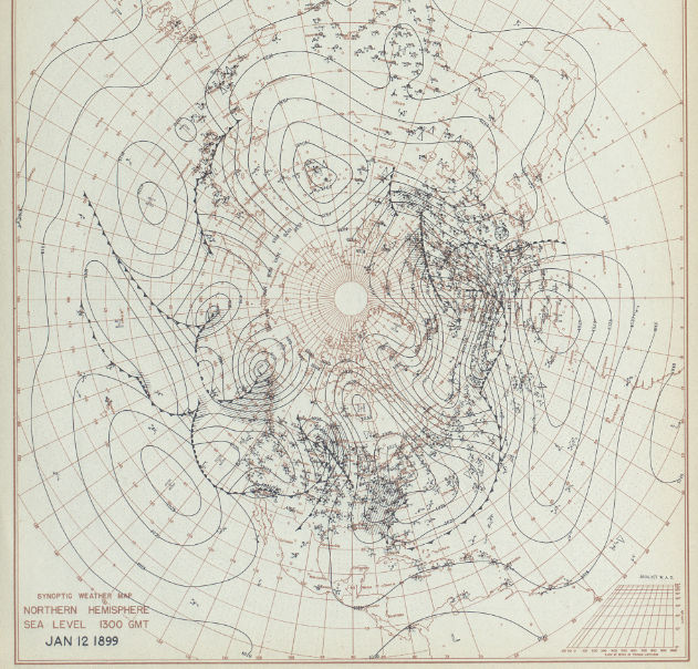 Mapas Meteorológicos Diarios Sinópticos Del Hemisferio Norte: 1899-1971