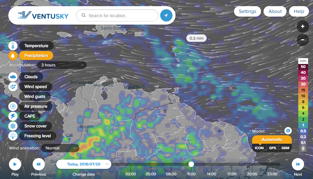 VentuSky: Portal Meteorológico De Mapas Interactivos